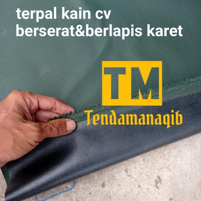 Terpal kain cv custom hijau army/tentara