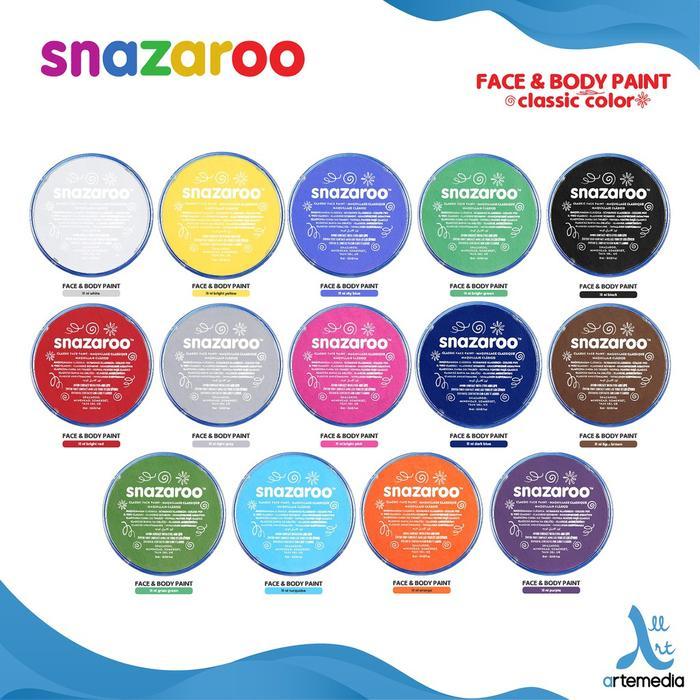 DISKON SNAZAROO FACE & BODY PAINT CLASSIC COLOR 18ML FACE PAINTING WATER BASED NON TOXIC CAT WAJAH &