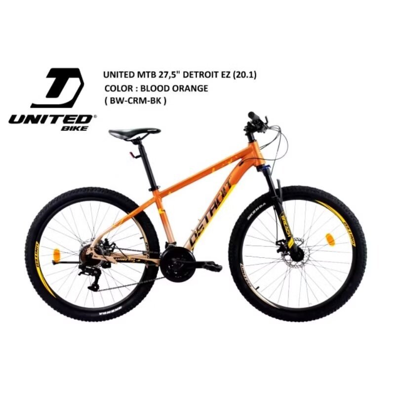 Sepeda Gunung Ban 27.5" MTB United Detroit EZ