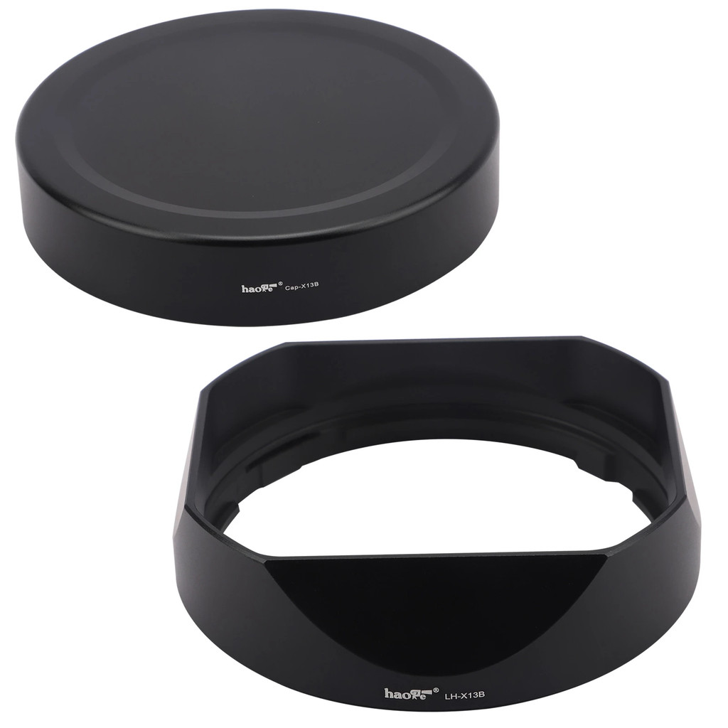 Haoge LH-X13B Bayonet Dedicated Lens Hood+Cap for Fujinon XF 14mm
