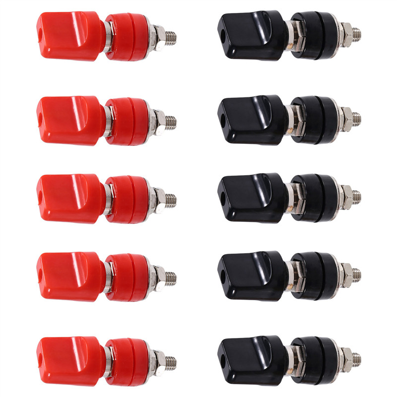 Sturdy 10Pcs 555B Current Binding 4Mm Binding Post M6 Current Terminal Brass Terminal Binding Post