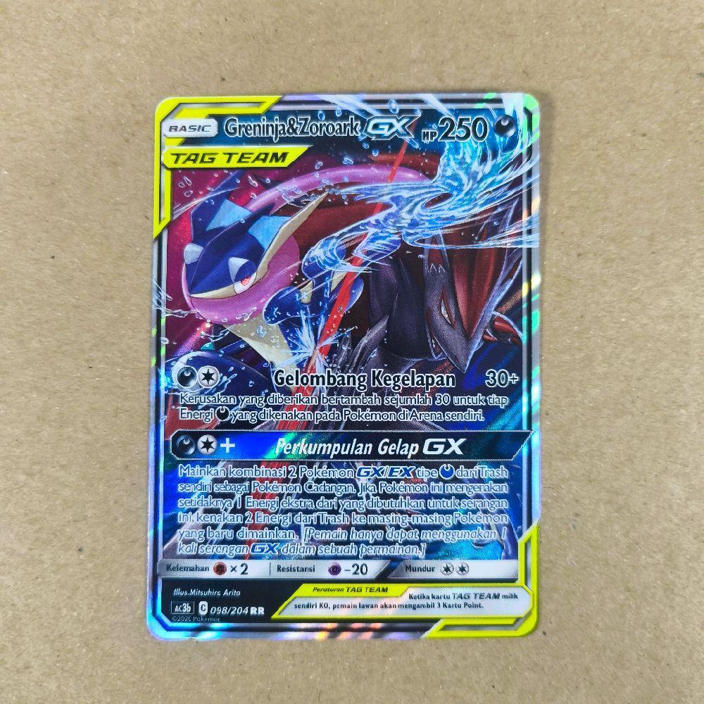 Greninja & Zoroark GX Tag Team RR 98 AC3b Pokemon TCG Indonesia Game Kartu Koleksi Trading Card Game