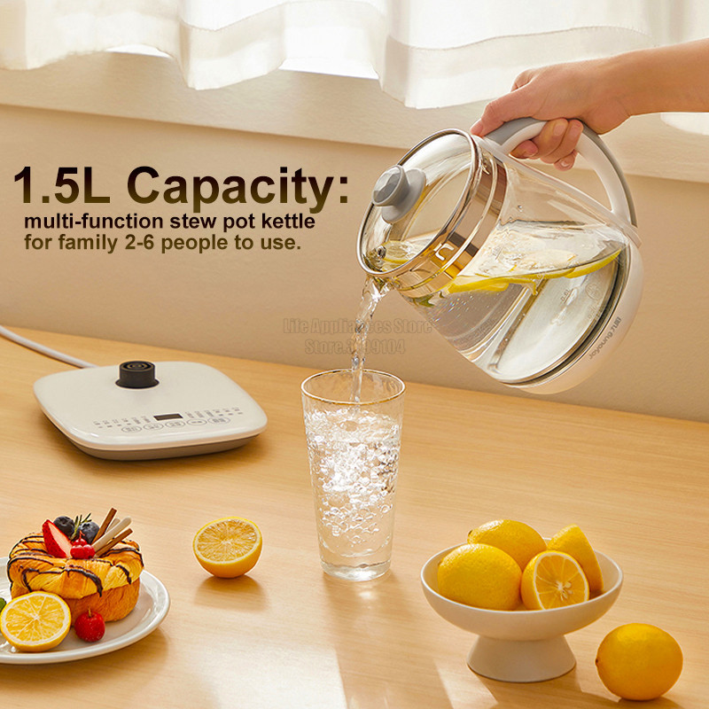 Joyoung Electric Kettle 1.5L Multifunction Health Preserving Pot Kettle 800W Fast Heating Boiling