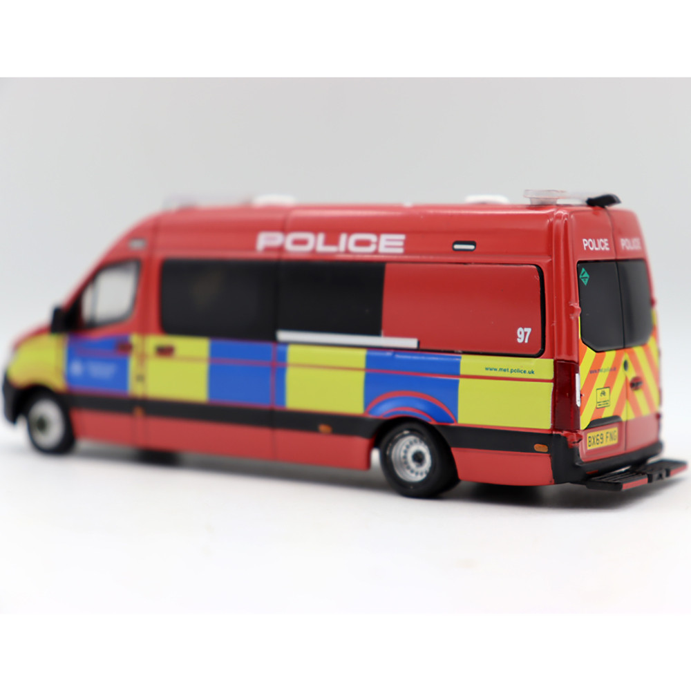 Die-cast 1/64 Scale Simulation Alloy Static Model Benz Sprinter Uk Police Mpdp Car Collection
