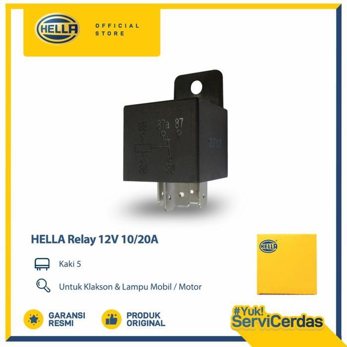 Hella Relay Kaki 5 12V 10/20A
