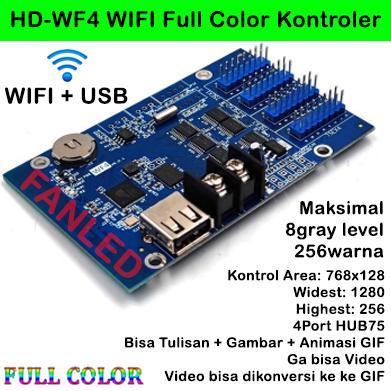 HOT SALE HD WF4 HD-WF4 WIFI Kontroler HUIDU FULL COLOR RUNNING TEXT