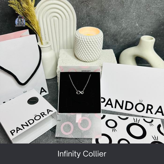 Kalung Infinity Berkilau Warna Perak