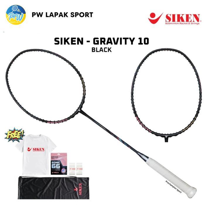 Raket Badminton Siken GRAVITY TEN Black Grey Gravity 10
