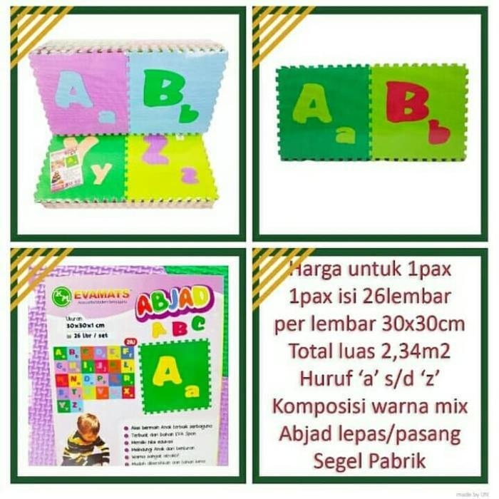 Karpet Evamat Puzzle abjad uk 30x30 isi 26pcs