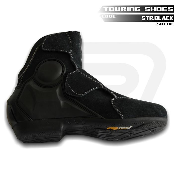ROB1 Sepatu Touring RACING (BLACK&BROWN)