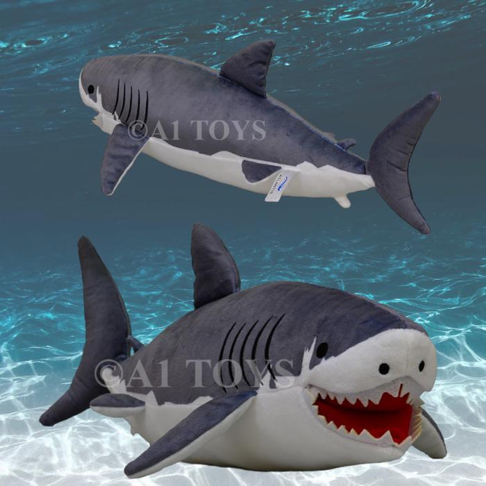 Boneka Ikan Hiu Putih Besar 50 cm Mainan Edukasi Anak