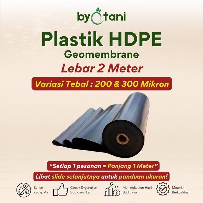 PLASTIK HDPE GEOMEMBRANE TEBAL 200 MICRON LEBAR 2 METER