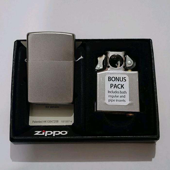 Zippo 205 Satin Combo Set Insert Pipe