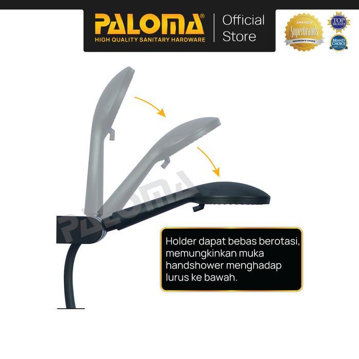 Paloma Ssp 9401 Shower Set Paket Handshower Mandi Hand Shower Head Shower Abs Bathroom Black Hitam