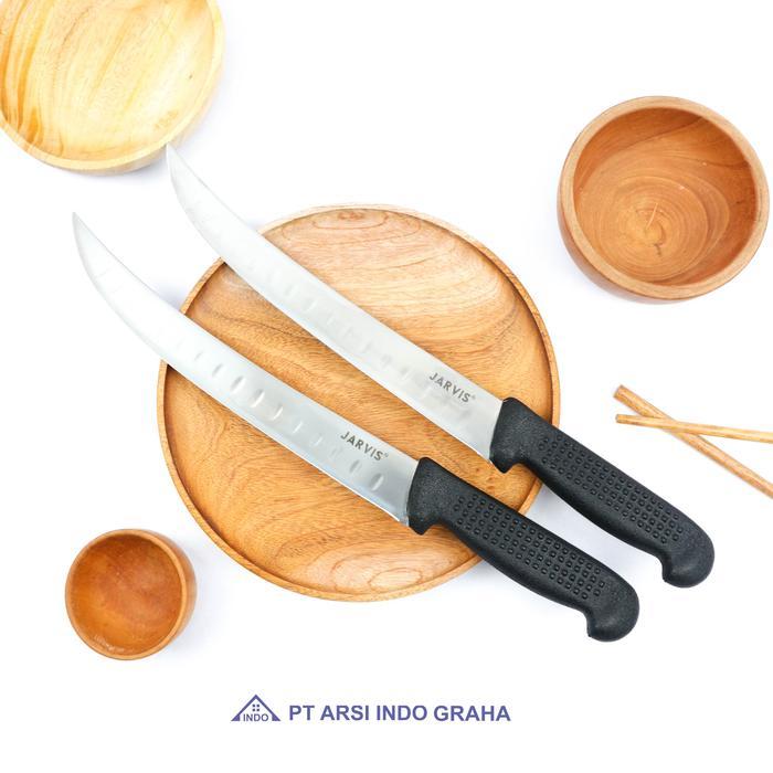 1401055 JARVIS 25 CM CIMETER SLAUGTHER KNIFE WITH LATEST DESIGN NON-SLIP HANDLE Pisau Stainless