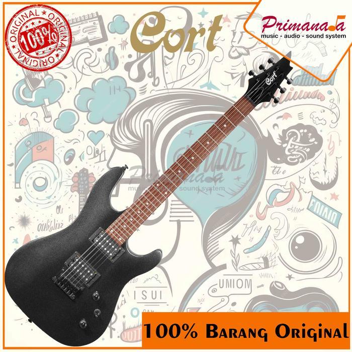 Cort KX 100 Gitar Elektrik Metal Guitar Listrik KX100 Series - Black Metallic