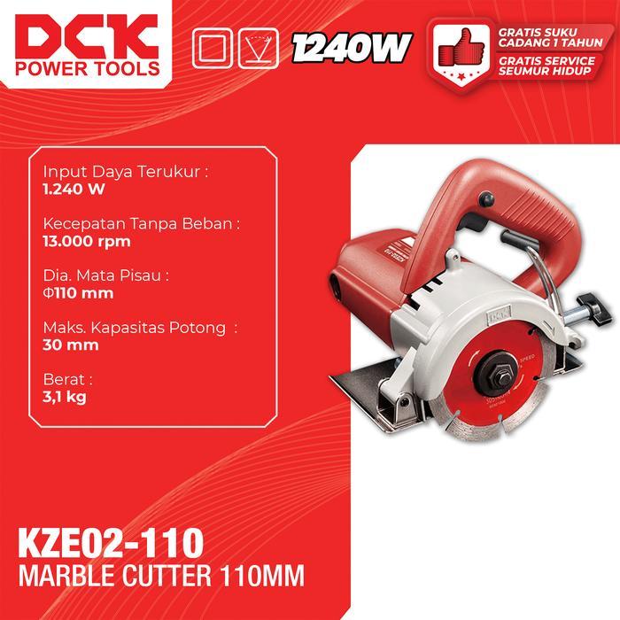 tokobryani DCK Marble Cutter 4 Inch / Mesin Potong Keramik / Granit / Marmer 1240 Watt 110mm / Tile