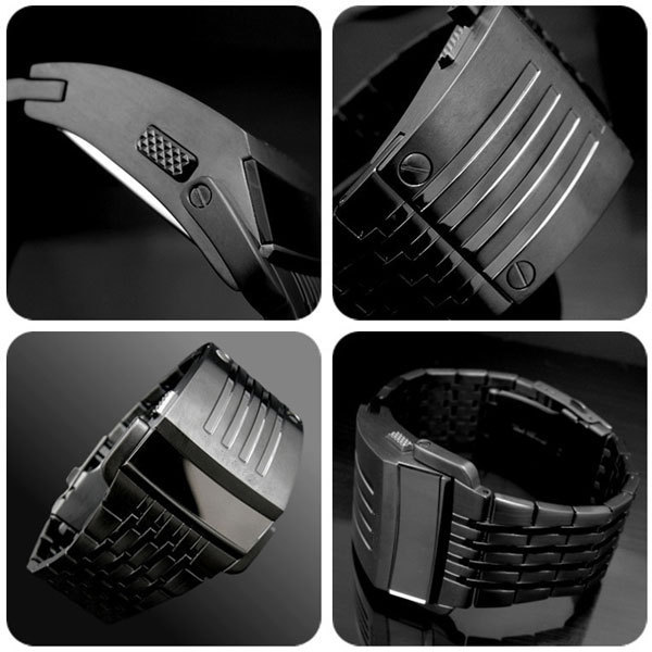 Fashion Luxury Iron Man Watches Conception Blue Led Digital Watches Men Sports Watches Fashion