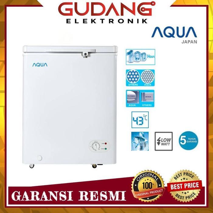 CHEST FREEZER AQUA AQF 100 120 FREEZER BOX AQUA AQF120 GARANSI RESMI