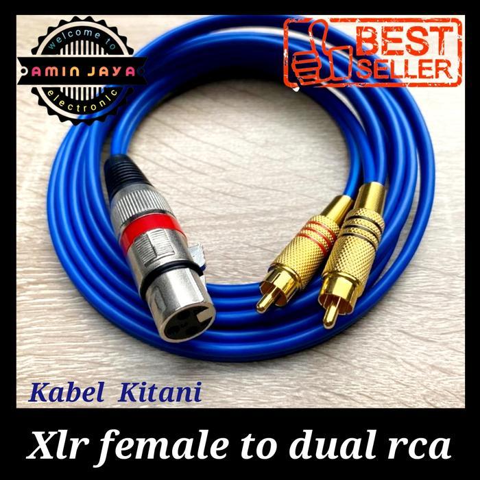 Kabel Jack Xlr Female To Dua Rca / Jack Rca To Canon Female