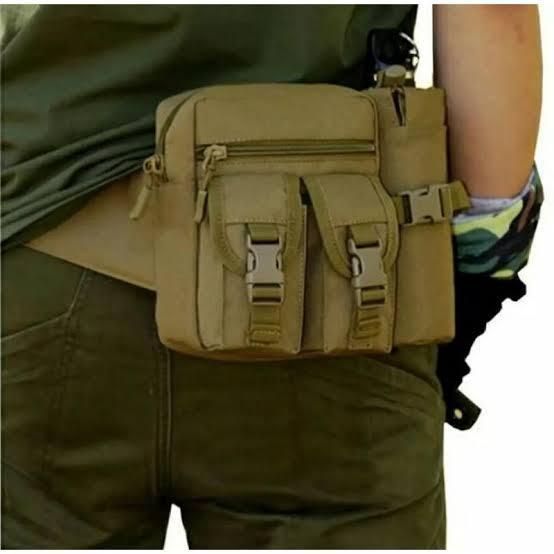 Premium Tas Pinggang Botol Air Minum Waist Bag Army Tactical Original