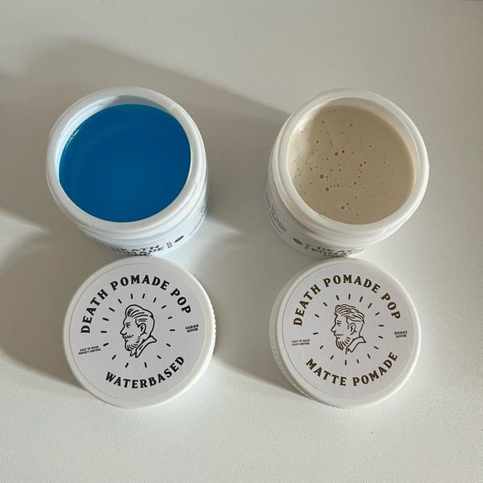 BERKUALITAS Death Pomade Pop Grosir 6 Pcs Waterbased & Clay Isi 120 Gr BPOM HALAL Bonus Sisir Saku