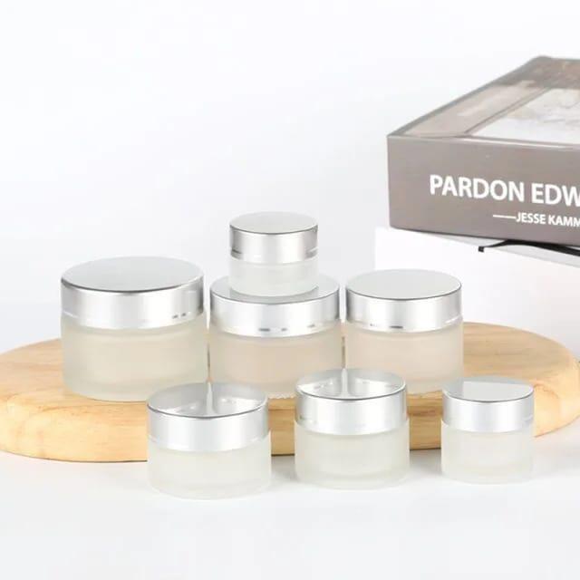 POT CREAM 15GR POT KACA 15 GR POT COSMETIK 15 GR SILVER FROSTED WADAH SKINCARE