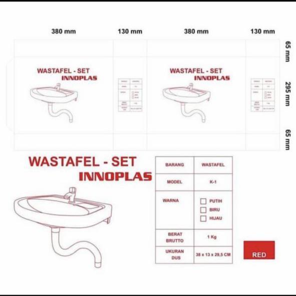 Wastafel Cuci Tangan Plastik Komplit