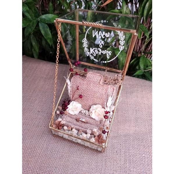 KOTAK CINCIN KALUNG KOTAK PERHIASAN RINGBOX MAHAR SESERAHAN RUSTIC KOTAK CINCIN RUSTIC NIKAHAN