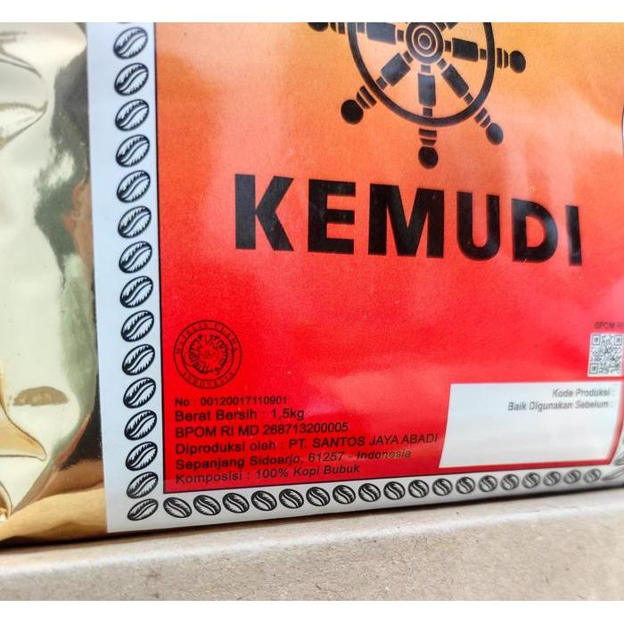 Premium Kopi Bubuk Kemudi 500g / 1000g / 1,5kg dan 6 kg - Kopi Hitam Bubuk Kemudi Coffee Robusta
