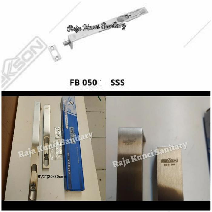 Flush Bolt/Grendel Tanam Dekkson/Dekson FB 050/8"/12"/18"/24"/SSS