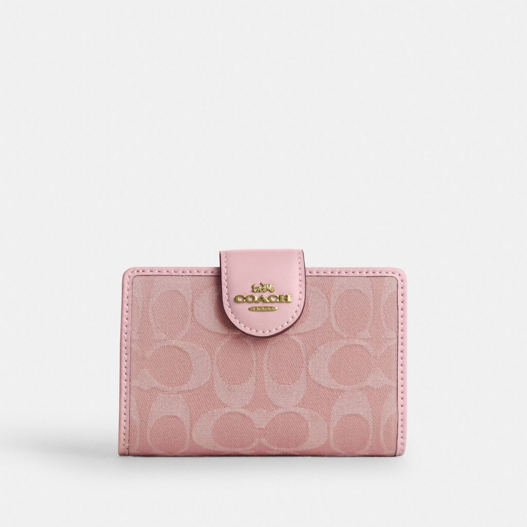 Coach Medium Corner Zip Denim Wallet - Dompet Wanita