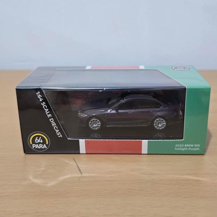 64PARA Paragon Para64 2020 BMW M3 Purple RHD Diecast Hobby Koleksi Mobil Mainan Mini Scale 1/64