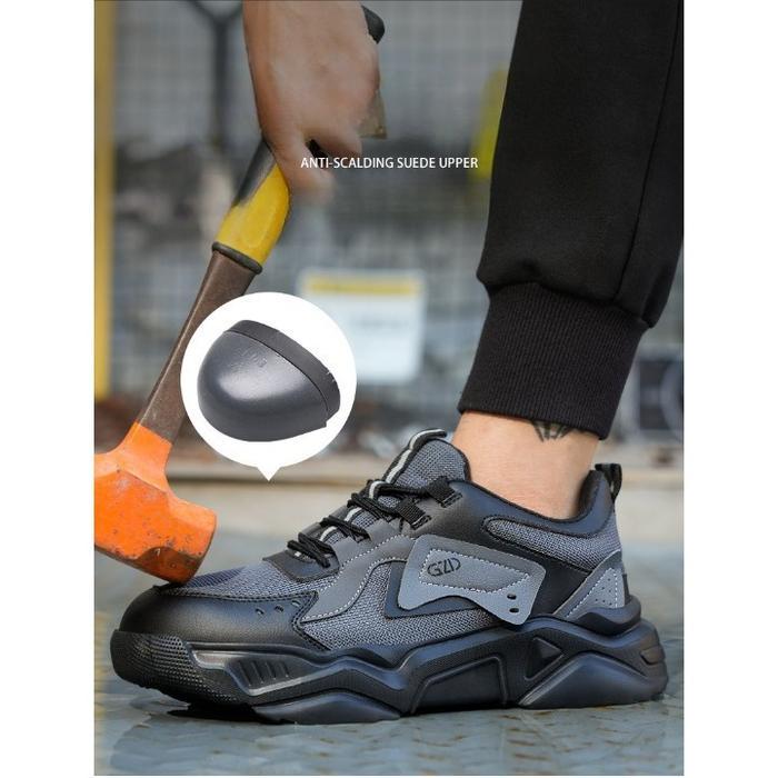 Best Seller Aeiso Sepatu Safety Shoes Sporty Ringan Casual Ujung Besi Anti Smash Keselamatan Kerja