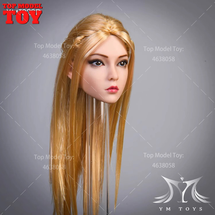 YMTOYS YMT029 1/6 Scale Beauty Head Sculpt New Suntan Head Elf Girl Head Carved Model Fit 12''