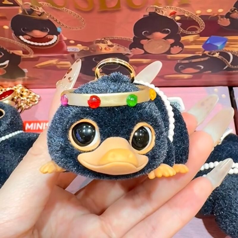 100%Genuine Harry Potter Blind Box Niffler Flocked Keychain The Jewelry Museum Series Collectible