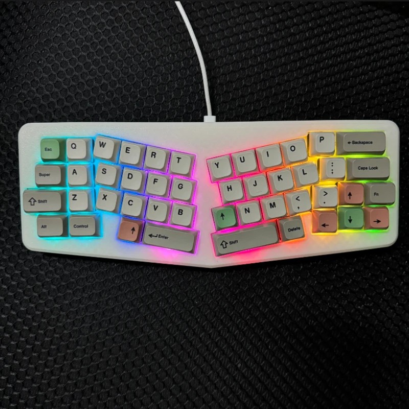 Cyber_Alice 40% Keyboard Ultra Compact Layout 46Key RGB Hot Plug Backlight Single Mode Type-c