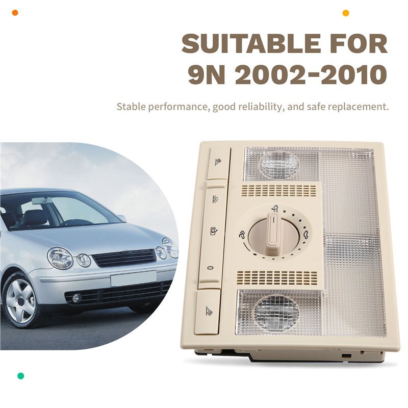 RECOMENDARCAR FRONT CONSOLE READING LIGHT 6Q0947613A ROOF CEILING LAMP FOR VW POLO 9N TOURAN