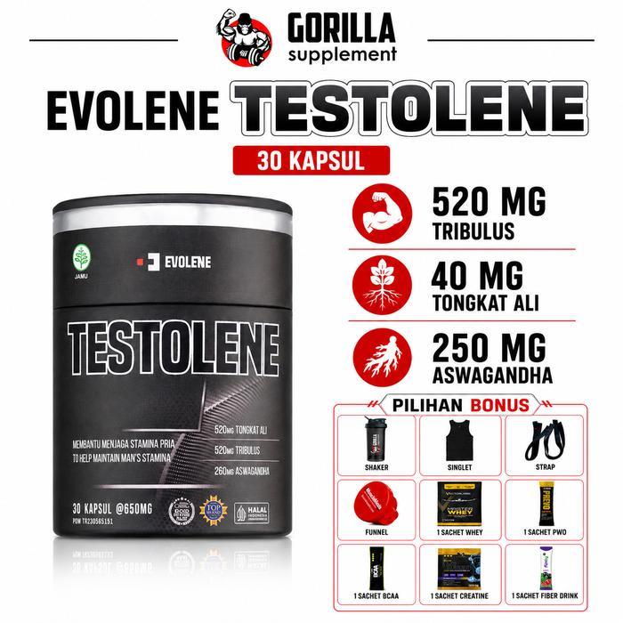 Suplemen Testosteron Booster 60 Kapsul - Meningkatkan Hormon Alami untuk Pembentukan Otot Stamina Pr