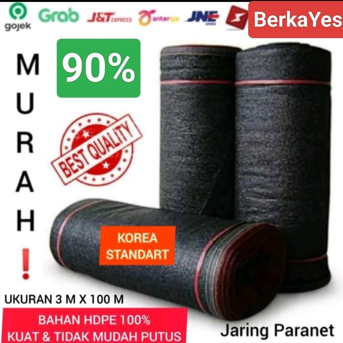 Jaring Paranet HDPE 90% Ukuran 3x100 Meter untuk Greenhouse dan Naungan Tanaman