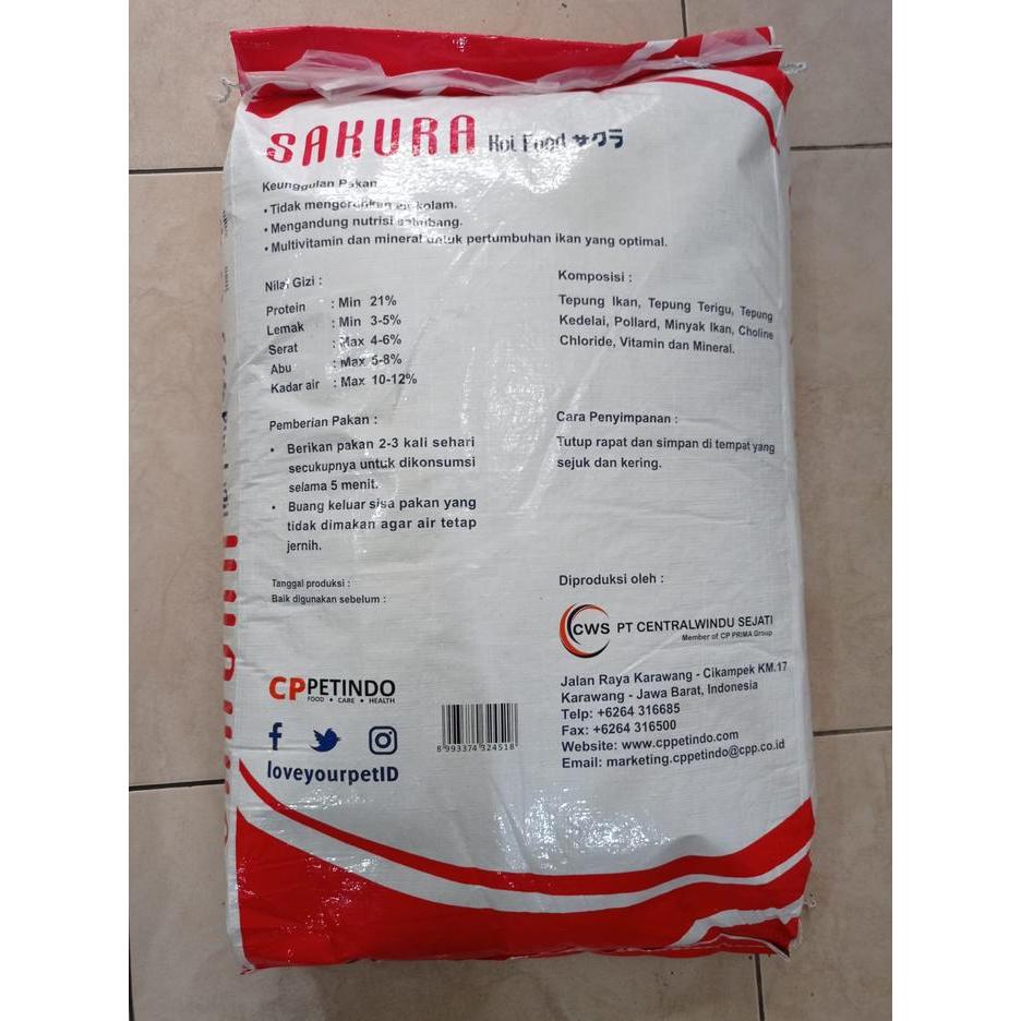 Pakan Koi Sakura 10 Kg Pakan Ikan Koi 10Kg Terlaris