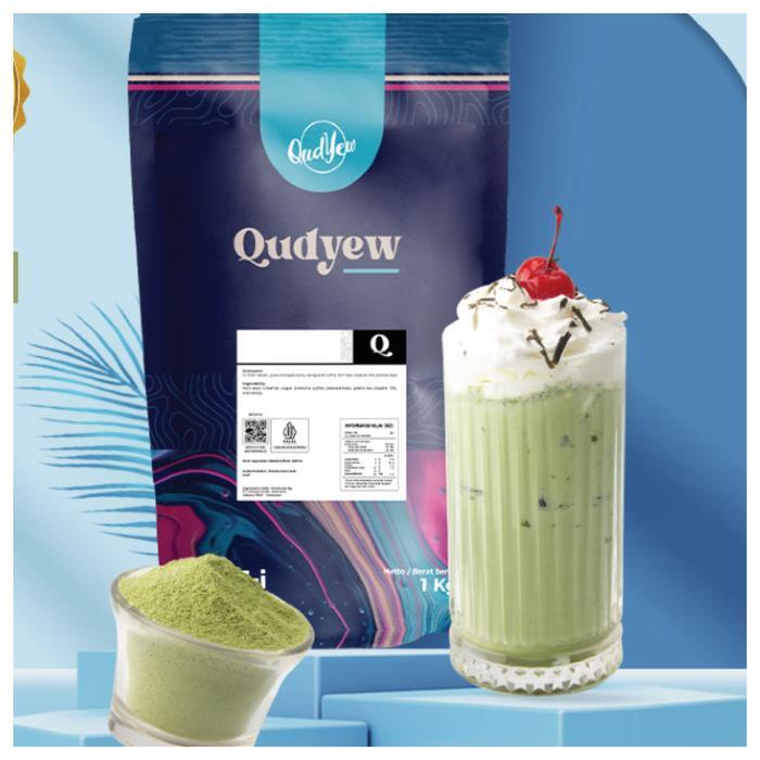 Redgreen_ Qudyew Powder Drink Minuman Japanese Matcha Powder 1Kg Bubuk Matcha Qudyew Serbuk Powder