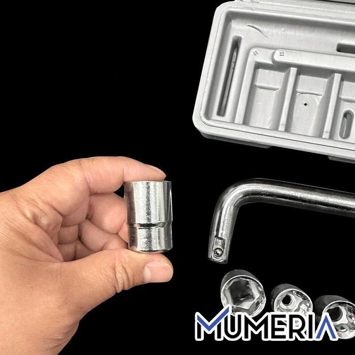 NEW Set Kunci Shock 10 in 1 Obeng Pas Sok Sock Shok Socket Ring Tool Kit Alat Bengkel Service