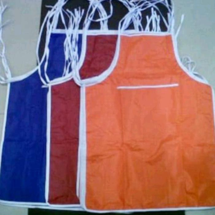 Celemek Polos Anti Air Celemek Bahan Parasut Celemek Warna Polos Waterproof - celemek polos