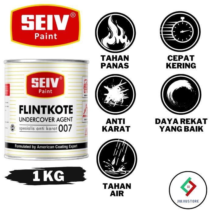 Cat Anti Karat Bituminous Hitam Doff 1 kg untuk Besi dan Beton Tahan Panas