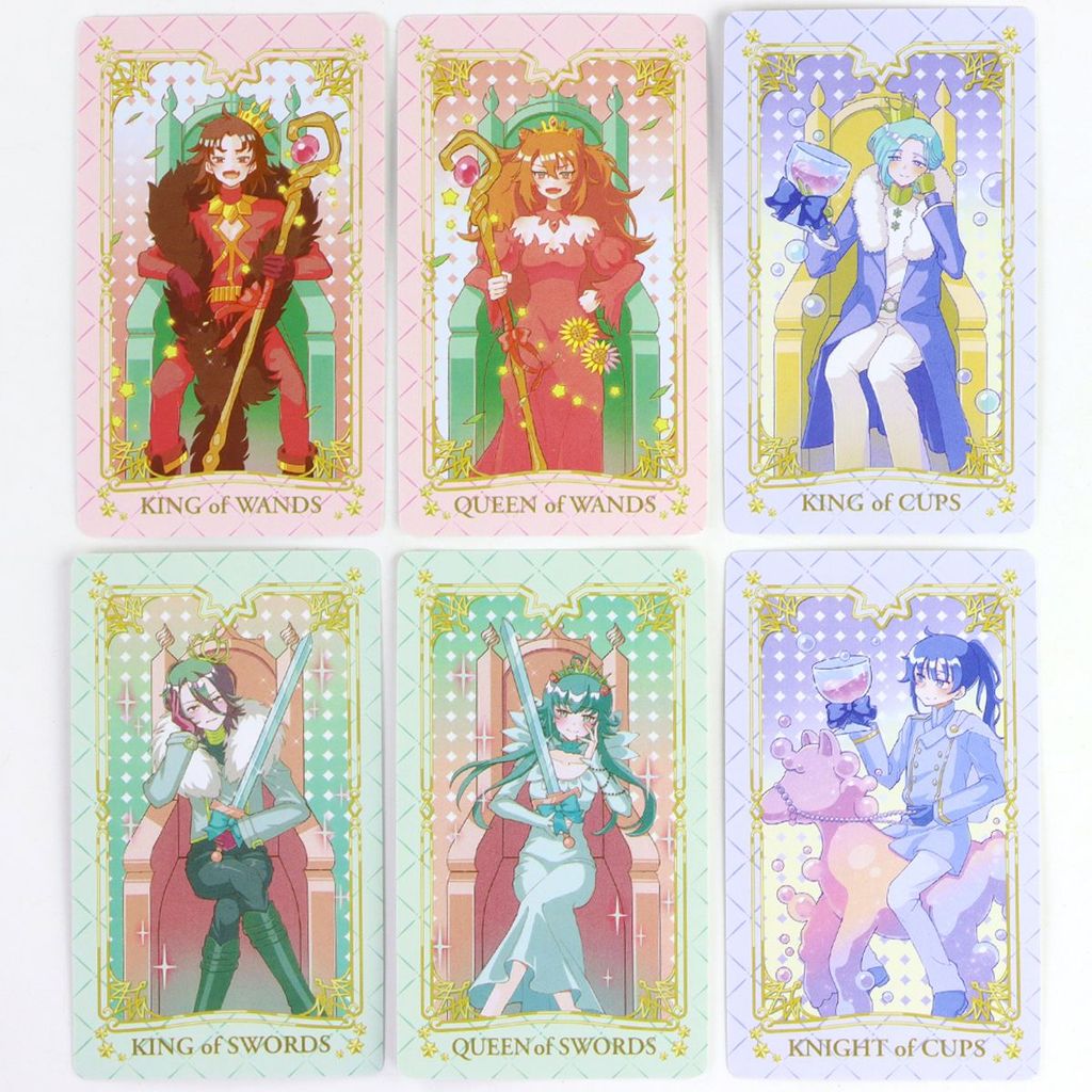 10.3*6cm Pastel Wizards Tarot Deck 78 Pcs Cartoon Tarot Cards Japanese Anime