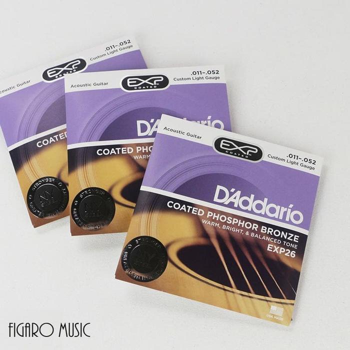 Senar Gitar Akustik D'Addario EXP26 .011-052 - Acoustic Guitar String