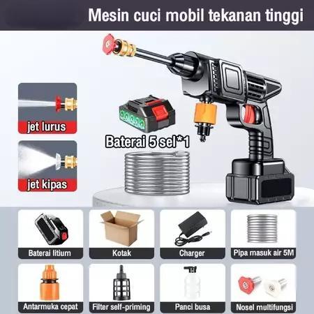 REAIM Alat Cuci Motor Semprot Cordless Mesin Cuci Mobil Jet Clean [Compatible Makita Batteries] - Me