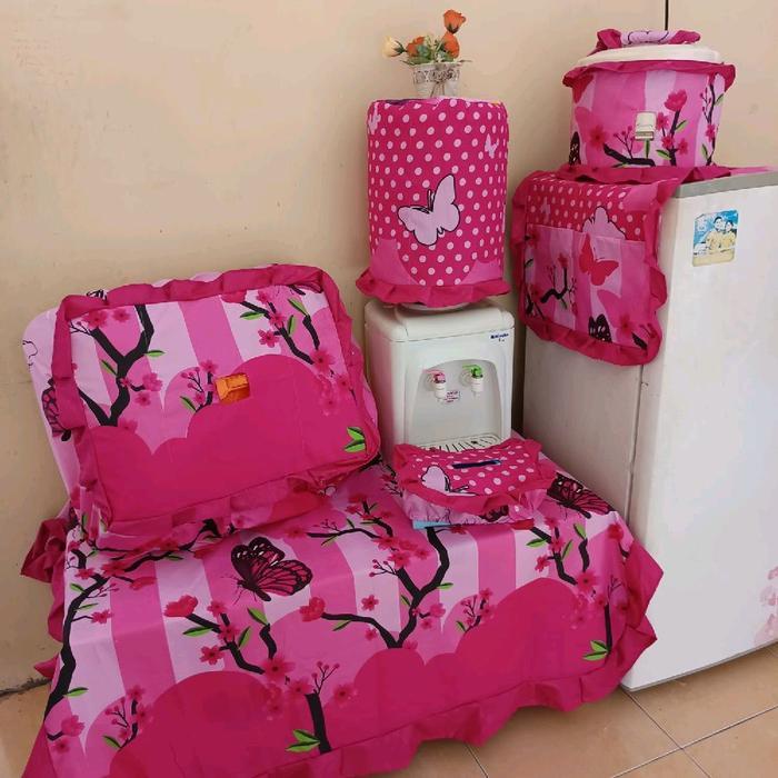 COVER KITCHEN SET + TAPLAK MEJA MAKAN Motif Random Taplak Meja