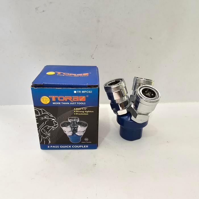 Tora Quick Coupler Cabang 3 sambungan nepel kompresor cab 3